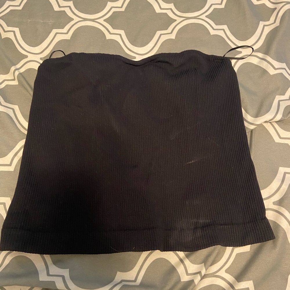 Black tube top from dynamite. Size large. Ribbed.
